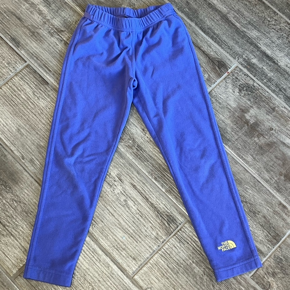 The North Face Fleece Pants Warm Comfy Joggers Athletic Purple Girls S 7/8